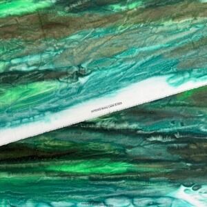 SkyDyes Mickey Lawler Hand Dyed Fabric 2003 Green and Golden Shimmer 2yds 72x44"